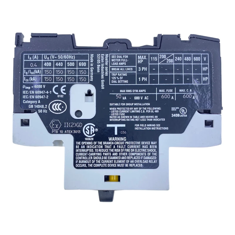 Eaton PKZM0-0,4 Motorschutzschalter 3 polig 40 - 60 Hz 690V AC IP20/IP00 5.22 W