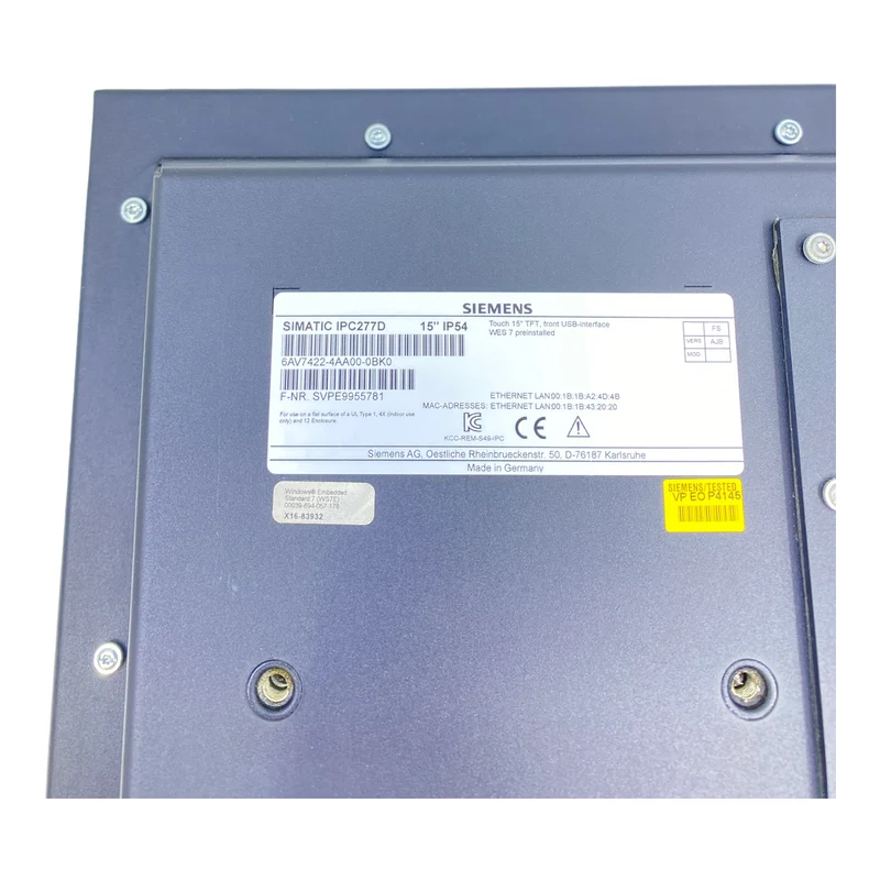 Siemens SIMATIC IPC277D 6AV7422-4AA00-0BK0 Bedienpanel Touchscreen USB-Interface