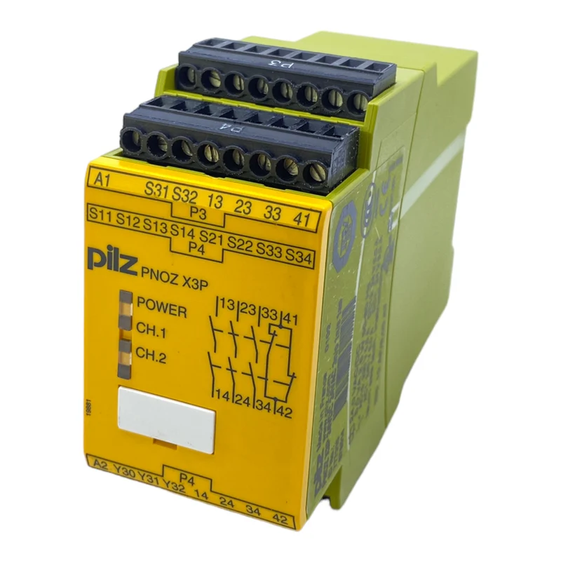 Pilz PNOZX3P Sicherheitsrelais 777310 24-240V AC/DC 5,0VA 2,5W 50-60Hz 3n/o 1n/c