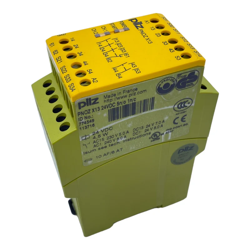PILZ PNOZX13 Sicherheitsrelais 774549 5n/o 1n/c 24V DC 4,5 W
