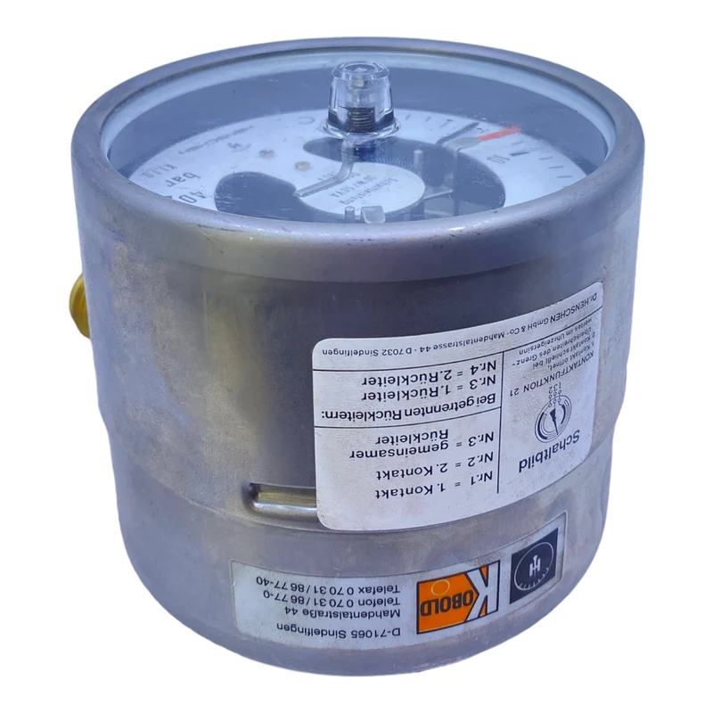 Kobold Manometer mit Kontaktfunktion 30W 50VA 380V 0-40 bar