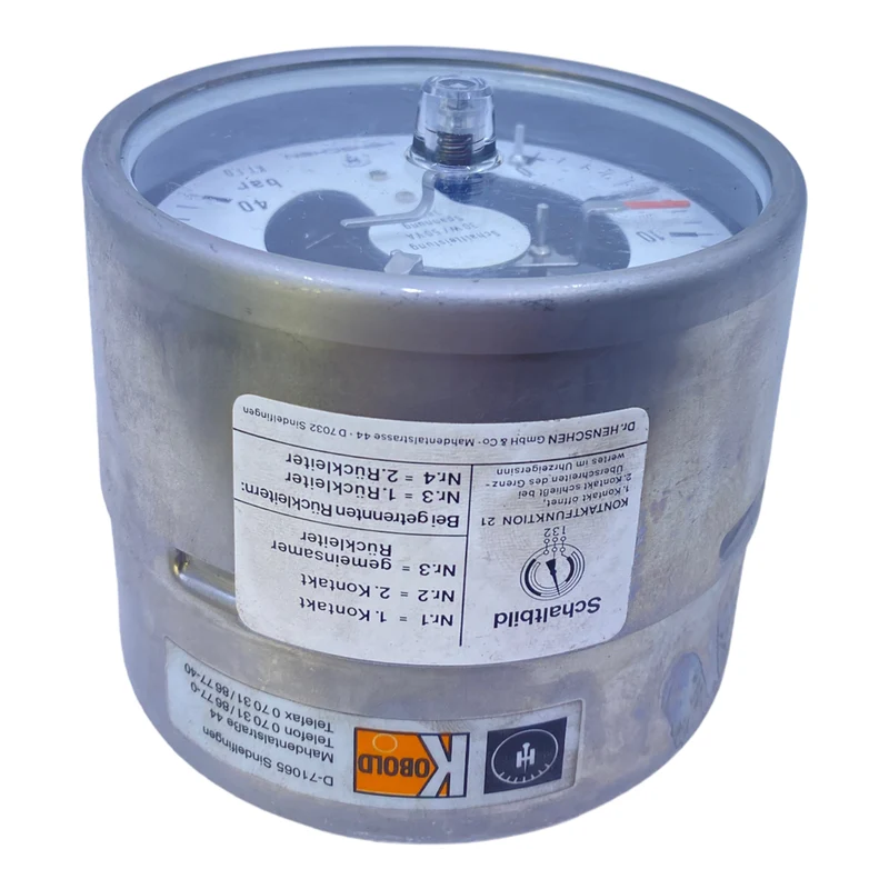Kobold Manometer mit Kontaktfunktion 30W 50VA 380V 0-40 bar