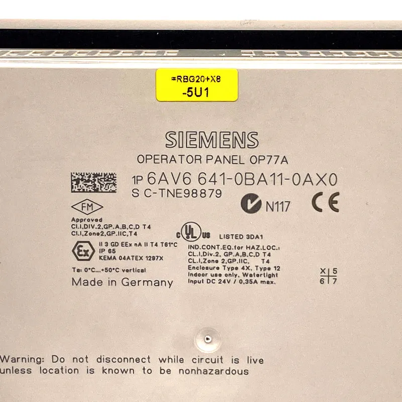 Siemens 6AV6 641-0BA11-0AX0 Operator Panel für den Industriellen Einsatz