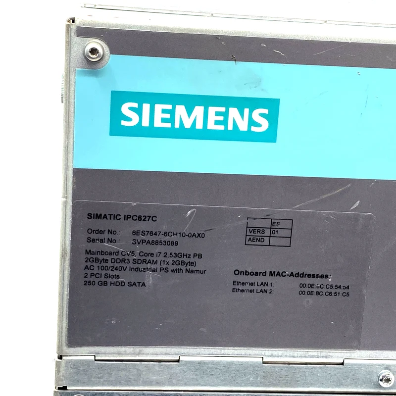 Siemens 6ES7647-6CH10-0AX0 Simatic Box PC 100/240V AC