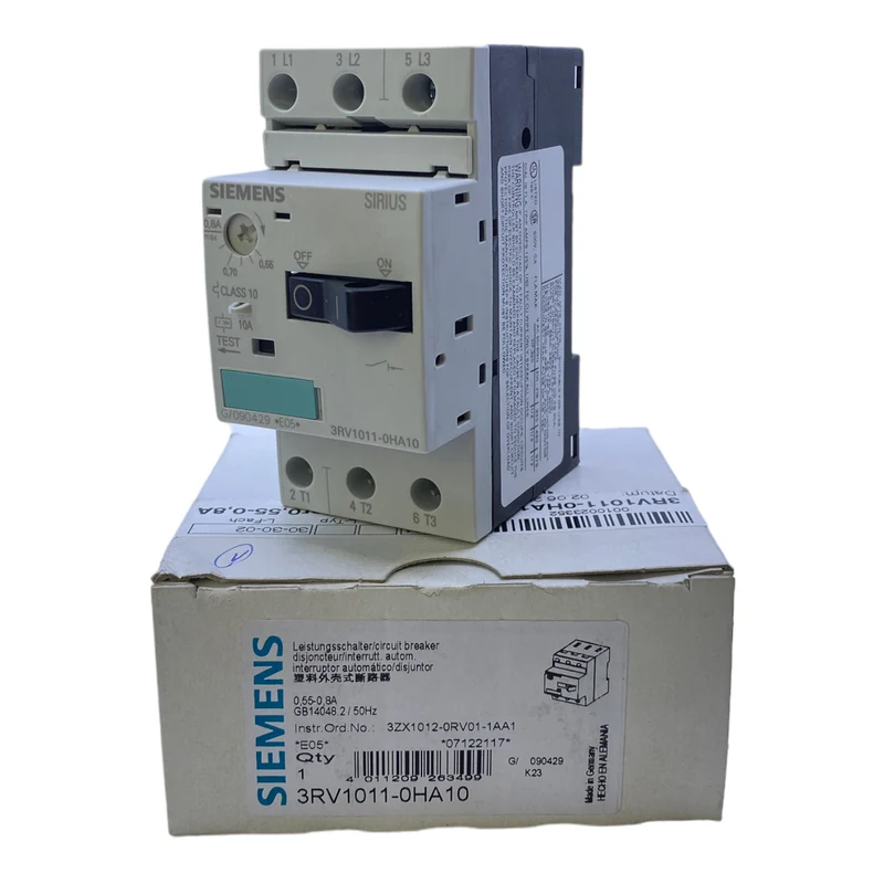 Siemens 3RV1011-0HA10 Motorschutzschalter 0,55-0,8A 50Hz 3-polig