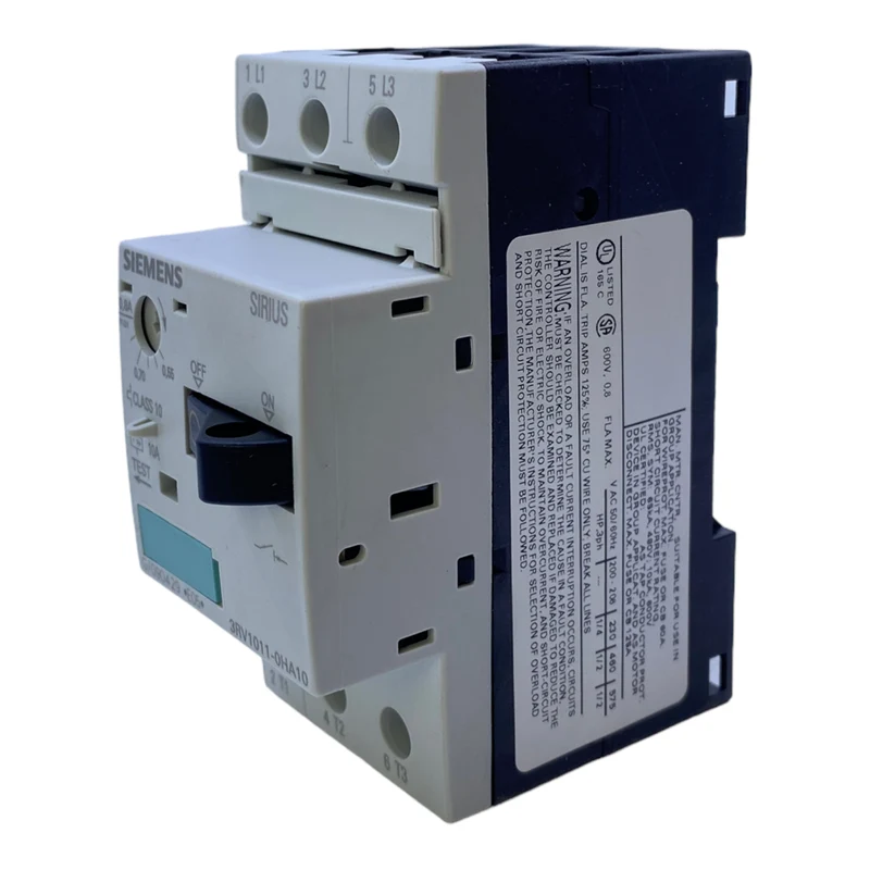 Siemens 3RV1011-0HA10 Motorschutzschalter 0,55-0,8A 50Hz 3-polig