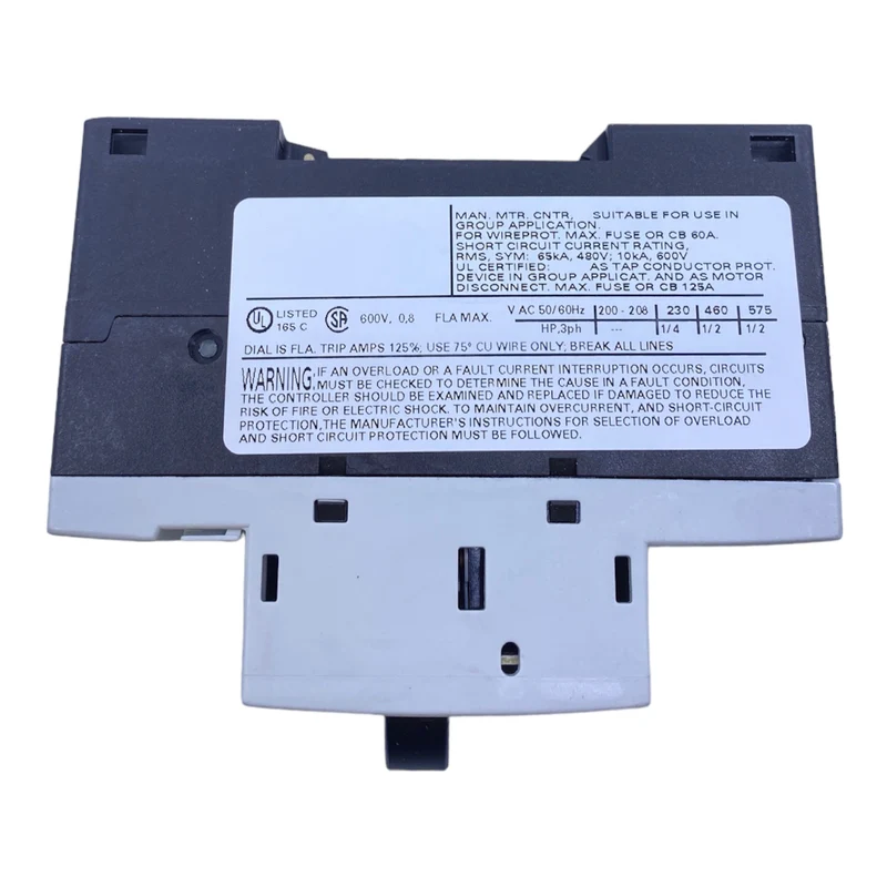 Siemens 3RV1011-0HA10 Motorschutzschalter 0,55-0,8A 50Hz 3-polig