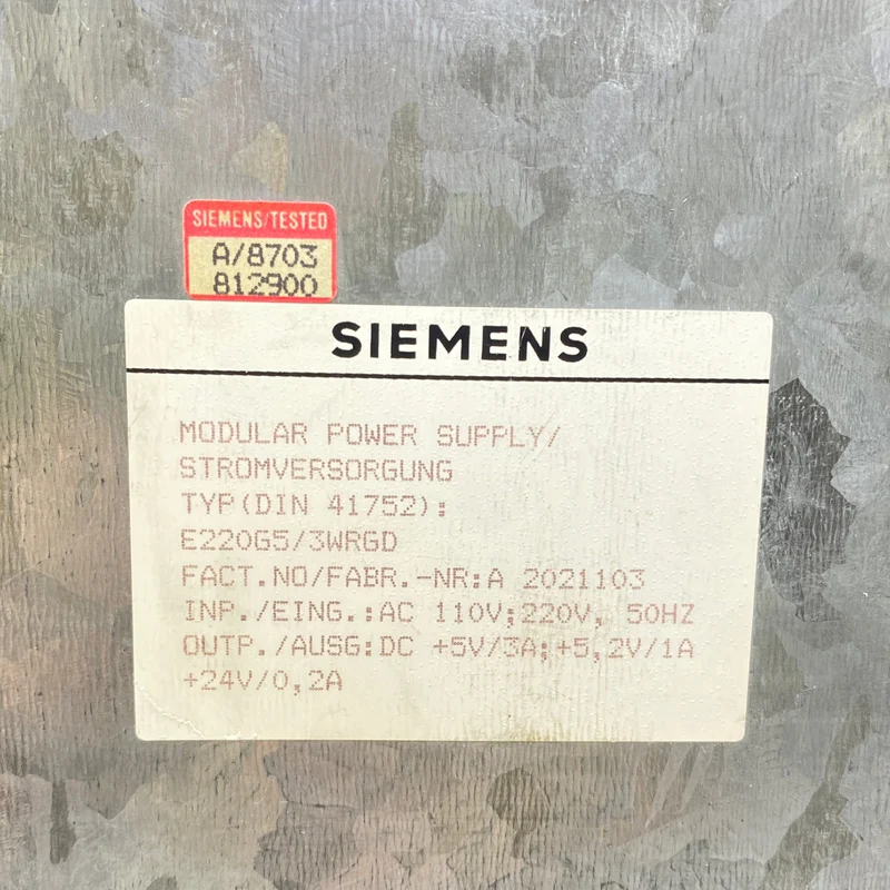 Siemens DIN41752 Stromversorgung 41752 Netzteil 110/220V AC 50Hz Industrie