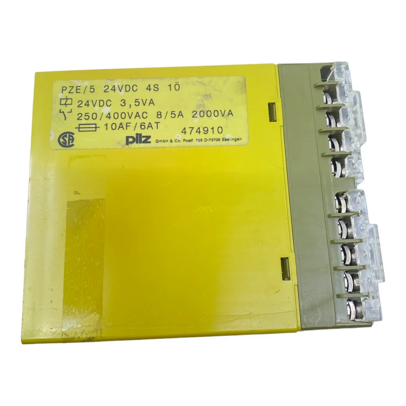 PILZ PZE/5 Sicherheitsrelais 17774 24V DC 4S 1Ö 3,5VA 250/400V AC 8/5A Relais