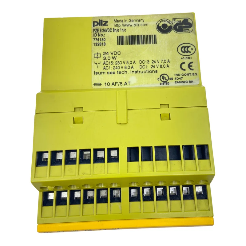 Pilz PZE9 Sicherheitsrelais 774150 24V DC 3,0W 8n/o 1n/c - Industrie Einsatz