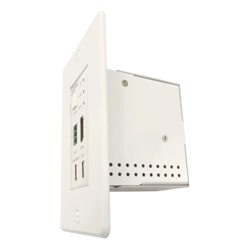 Alfatron ALF-WP70T-RS 2x1 HDMI/USB-C HDBaseT Wall Plate Transmitter