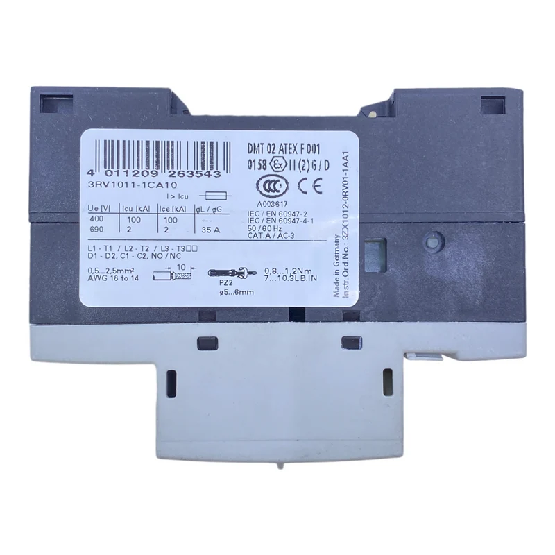 Siemens 3RV1011-1CA10 Motorschutzschalter 1,8...2,5 A