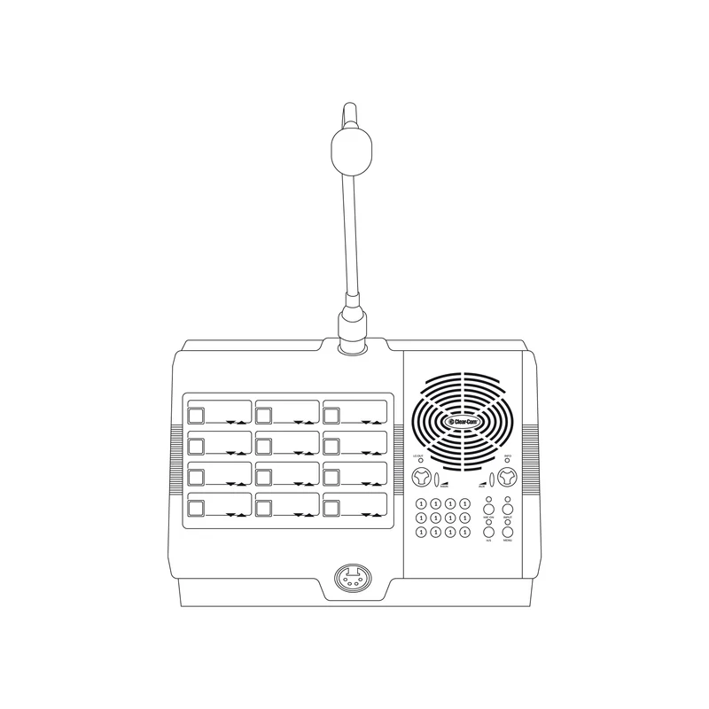 Clear-Com V12PDDX4Y-IP 12-Key Pushbutton Intercom Panel Desktop