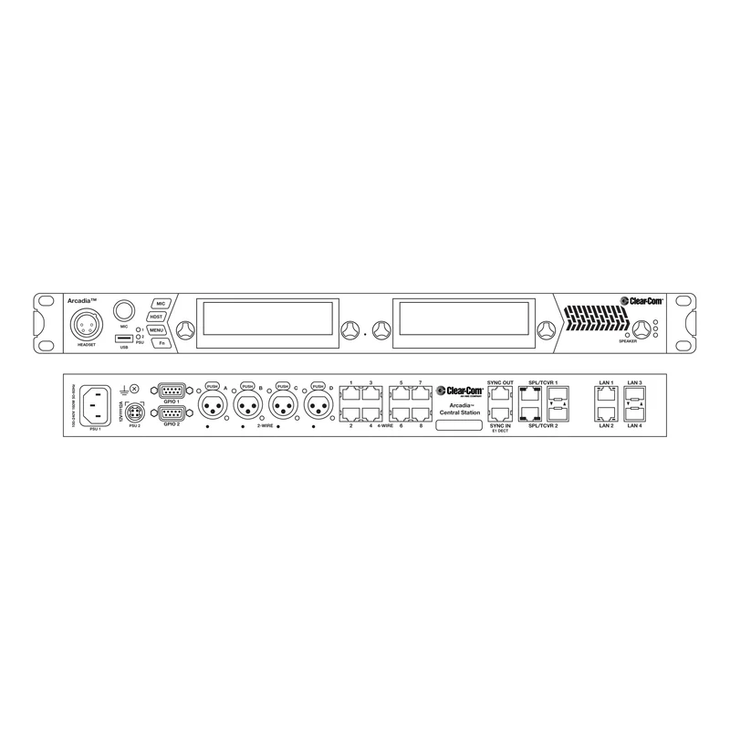 Clear-Com ARCADIA-X5-32P Arcadia Central Station 32-Port 1RU Intercom Core