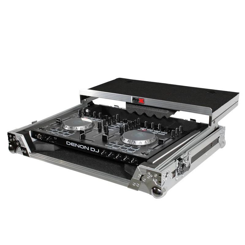 ProX Universal DJ Controller Case Flight Road Case With Laptop Shelf | Medium