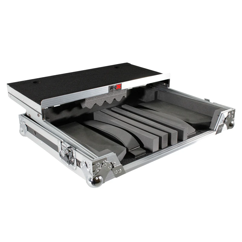 ProX Universal DJ Controller Case Flight Road Case With Laptop Shelf | Medium