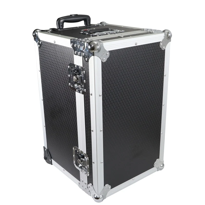 ProX Utility Trunk Storage Case ATA Road Case With Foam | Small (17 in x 24.5 in x 15 in) | Retractable | Low-Profile Recessed Wheels