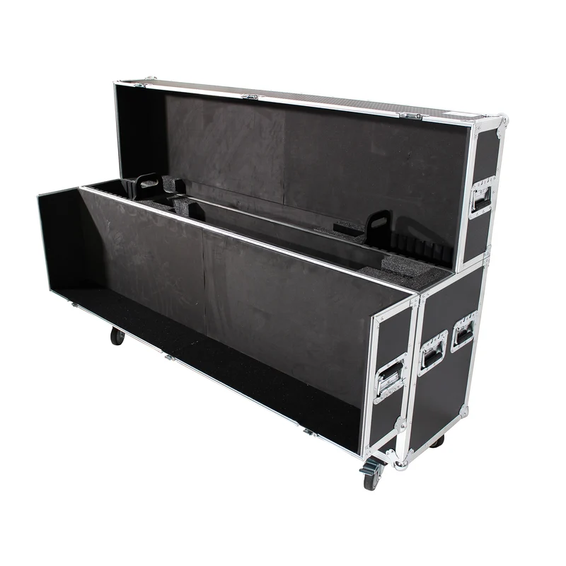 ProX Universal Dual Flat Panel Monitor Flight Case ATA Road Case | 70 in to 85 in