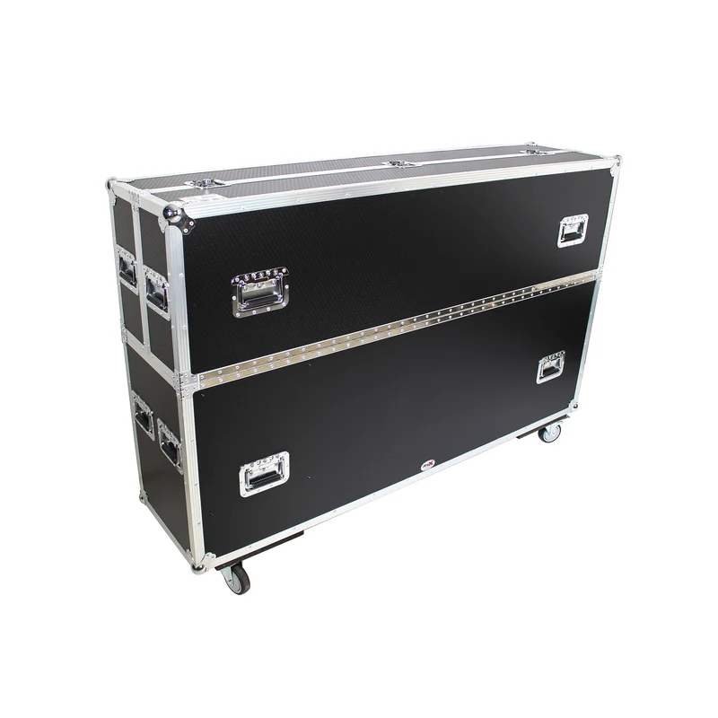ProX Universal Dual Flat Panel Monitor Flight Case ATA Road Case | 70 in to 85 in
