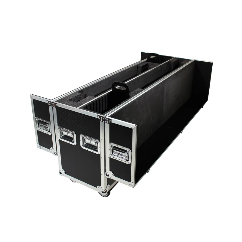 ProX Universal Dual Flat Panel Monitor Flight Case ATA Road Case | 70 in to 85 in
