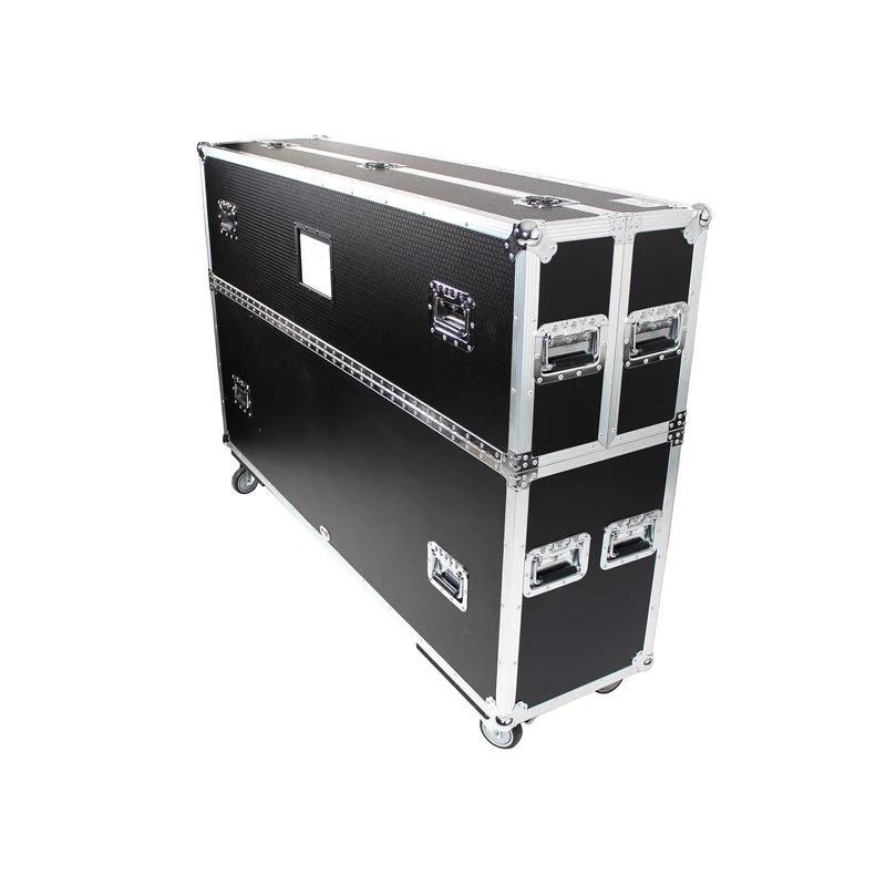 ProX Universal Dual Flat Panel Monitor Flight Case ATA Road Case | 70 in to 85 in