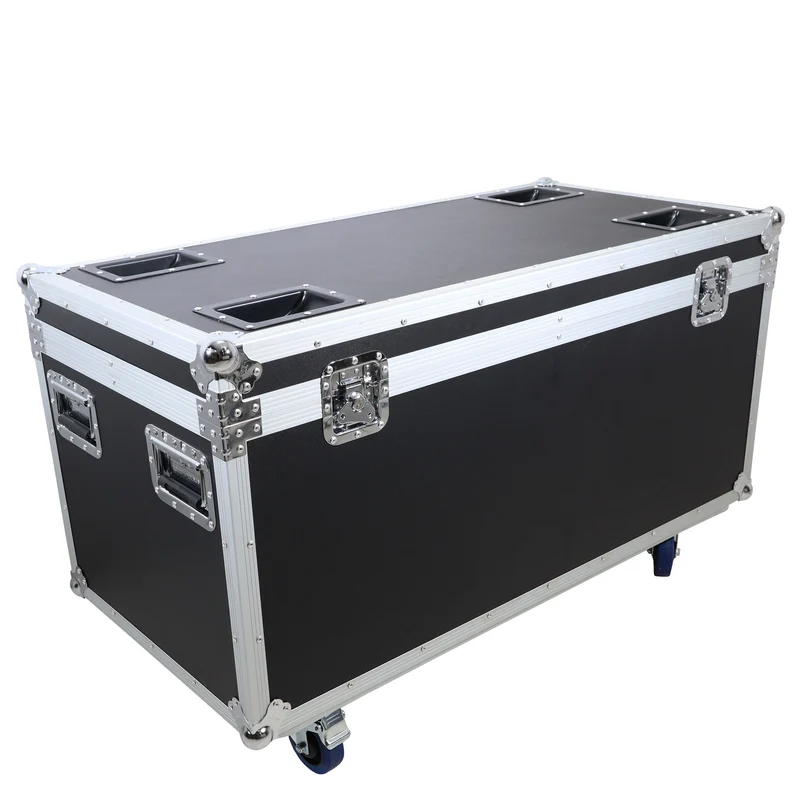 ProX Utility Trunk Storage Case ATA Road Case With Foam | Large (21.5 in x 44 in x 21 in) | Recessed Spring-Loaded | 4" Casters (2 Locking)