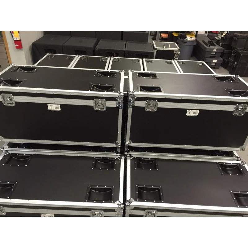 ProX Utility Trunk Storage Case ATA Road Case With Foam | Large (21.5 in x 44 in x 21 in) | Recessed Spring-Loaded | 4" Casters (2 Locking)