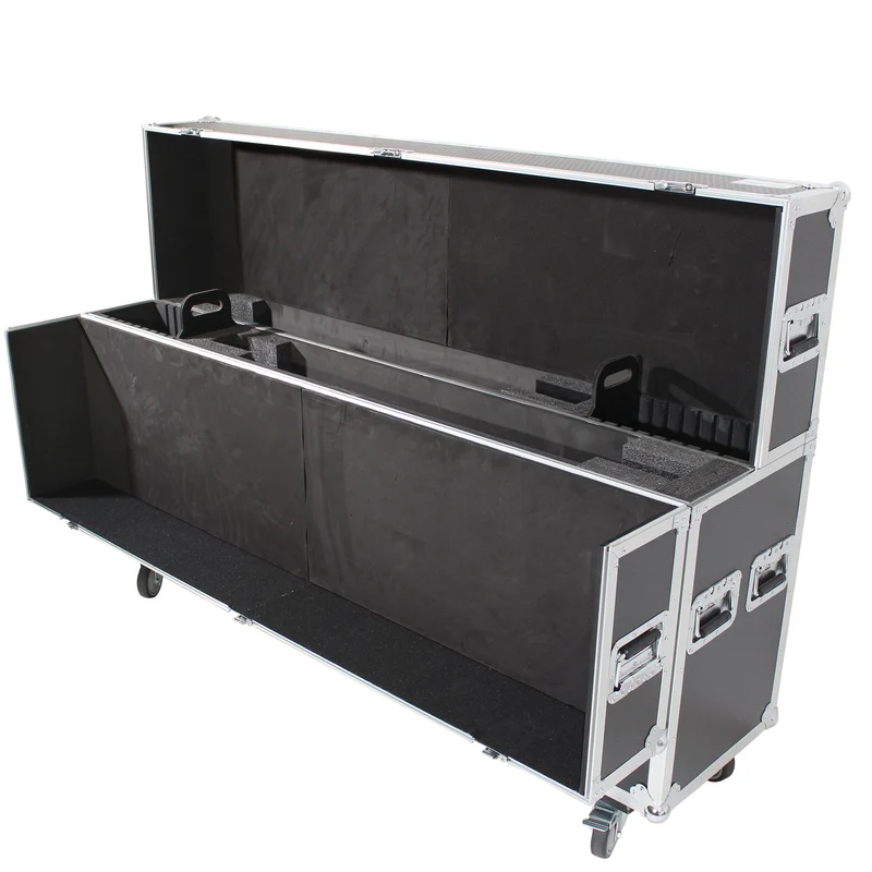 ProX Universal Dual Flat Panel Monitor Flight Case ATA Road Case | 55 in to 70 in