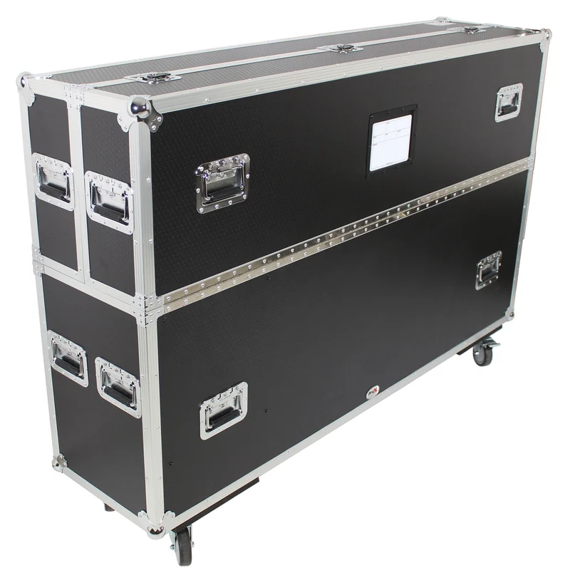ProX Universal Dual Flat Panel Monitor Flight Case ATA Road Case | 55 in to 70 in