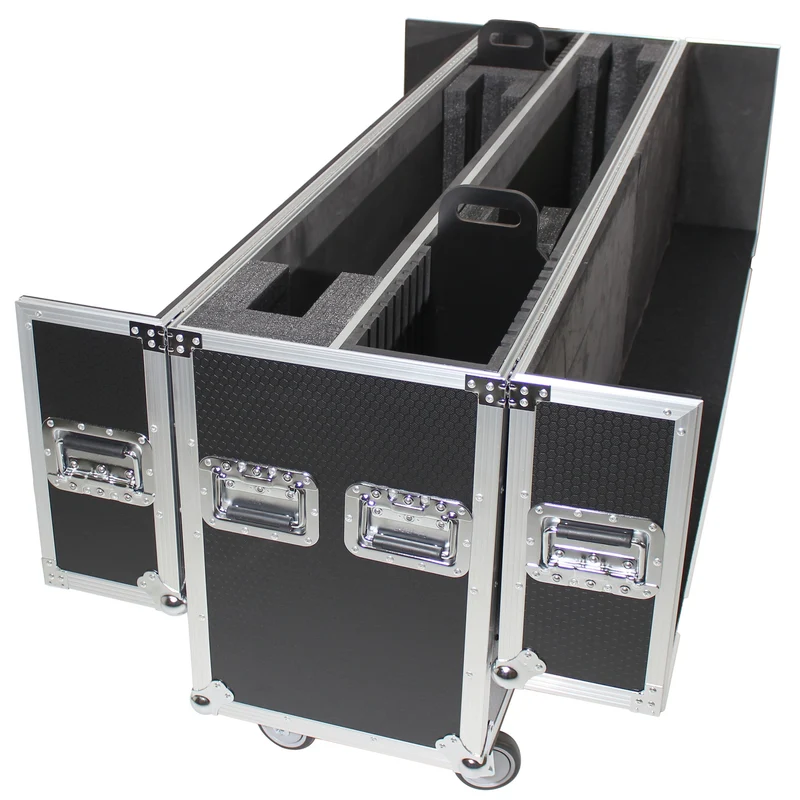 ProX Universal Dual Flat Panel Monitor Flight Case ATA Road Case | 55 in to 70 in