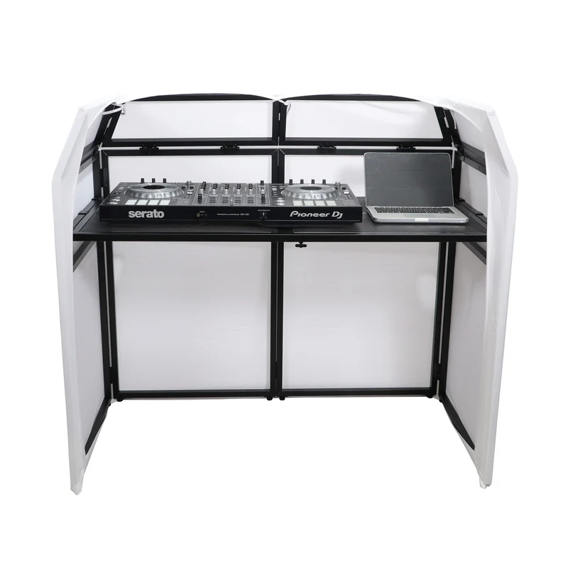 ProX XF-MESAMK2 Folding DJ Facade Table Station With Scrims