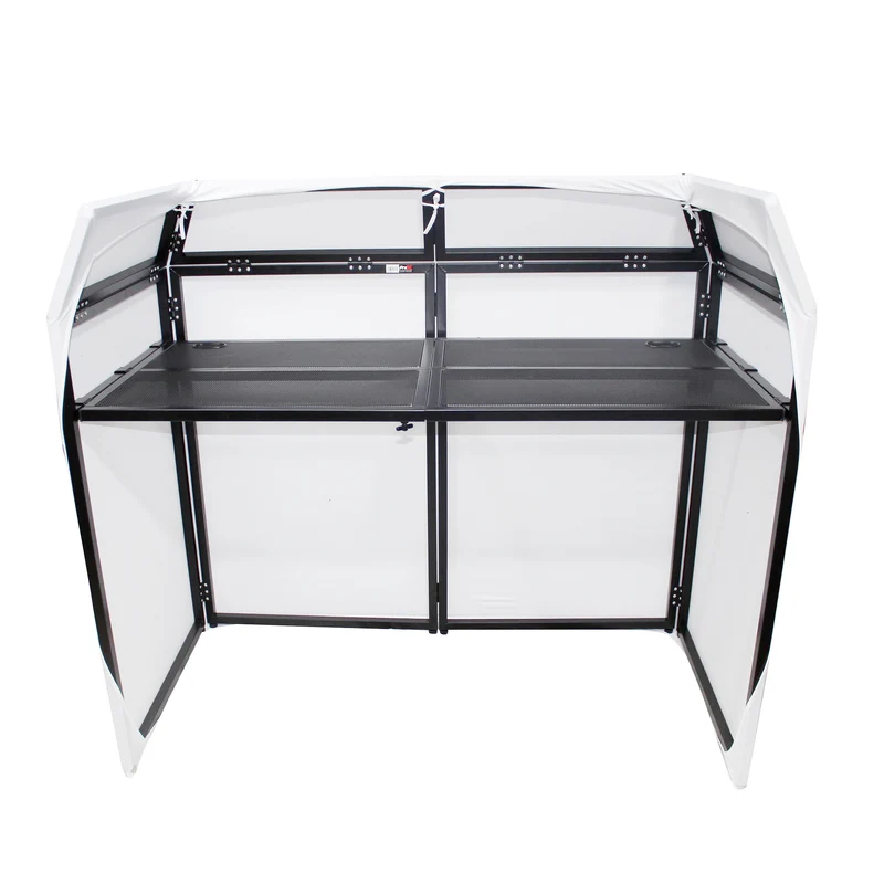 ProX XF-MESAMK2 Folding DJ Facade Table Station With Scrims