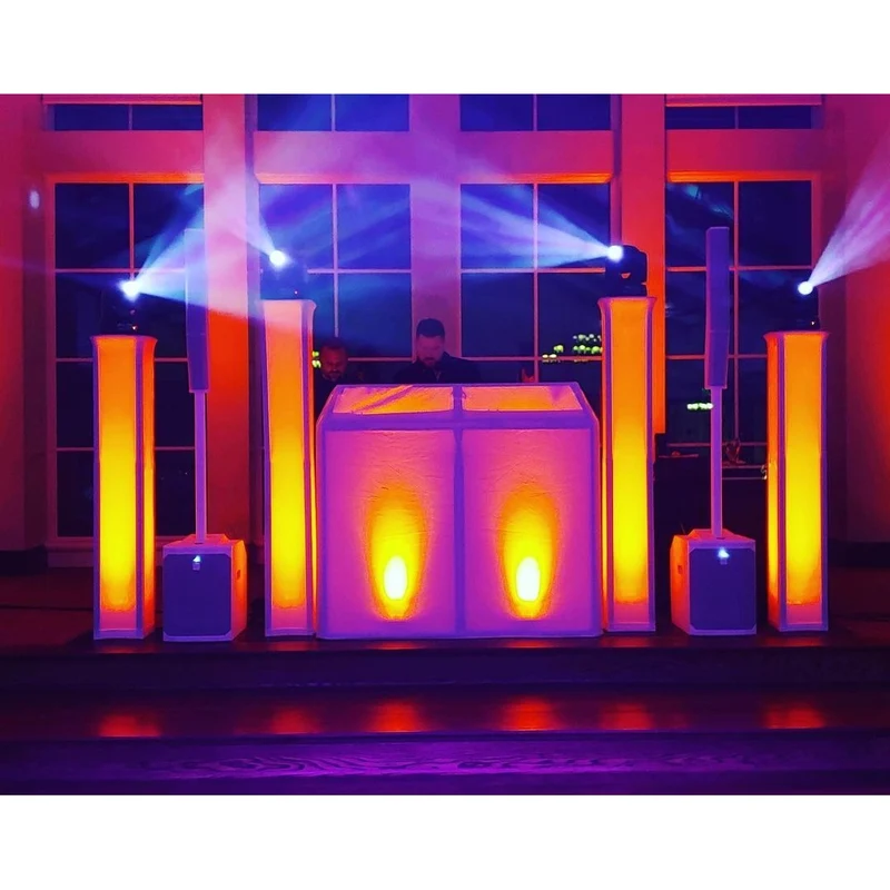 ProX XF-MESAMK2 Folding DJ Facade Table Station With Scrims