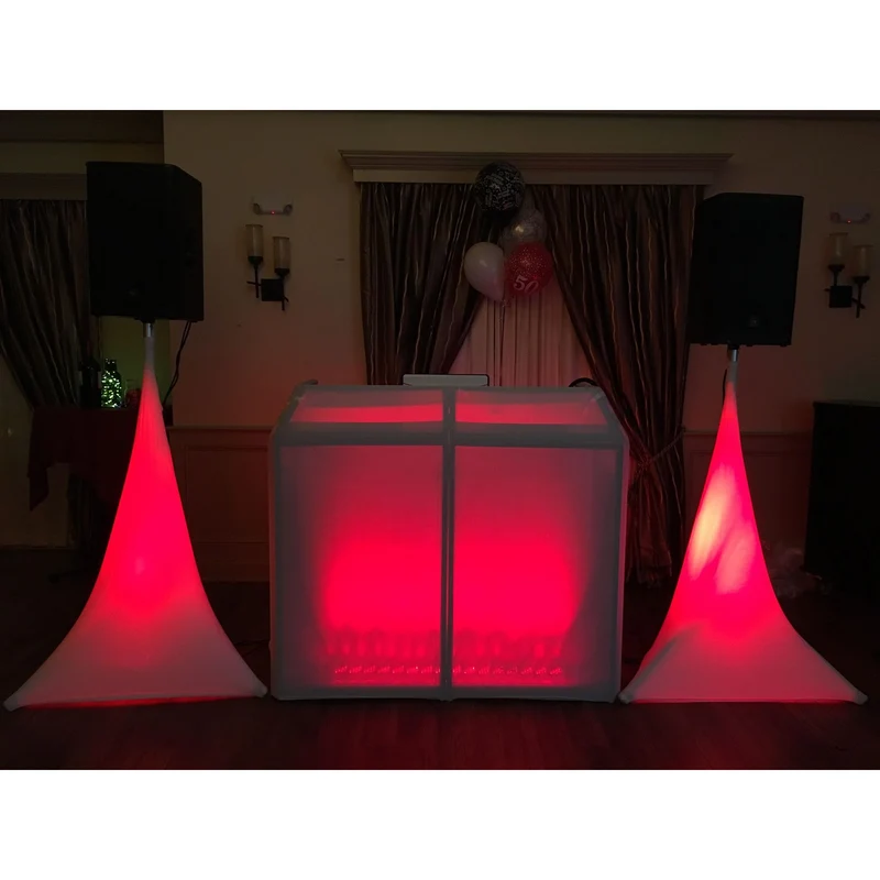 ProX XF-MESAMK2 Folding DJ Facade Table Station With Scrims