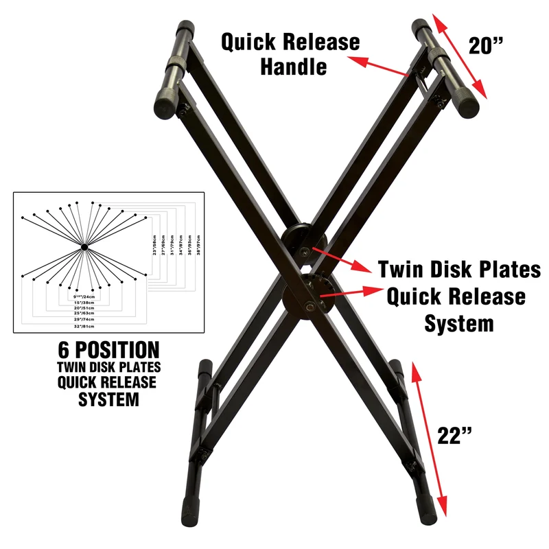 ProX X-KSD200 Double X-Style DJ and Keyboard Stand