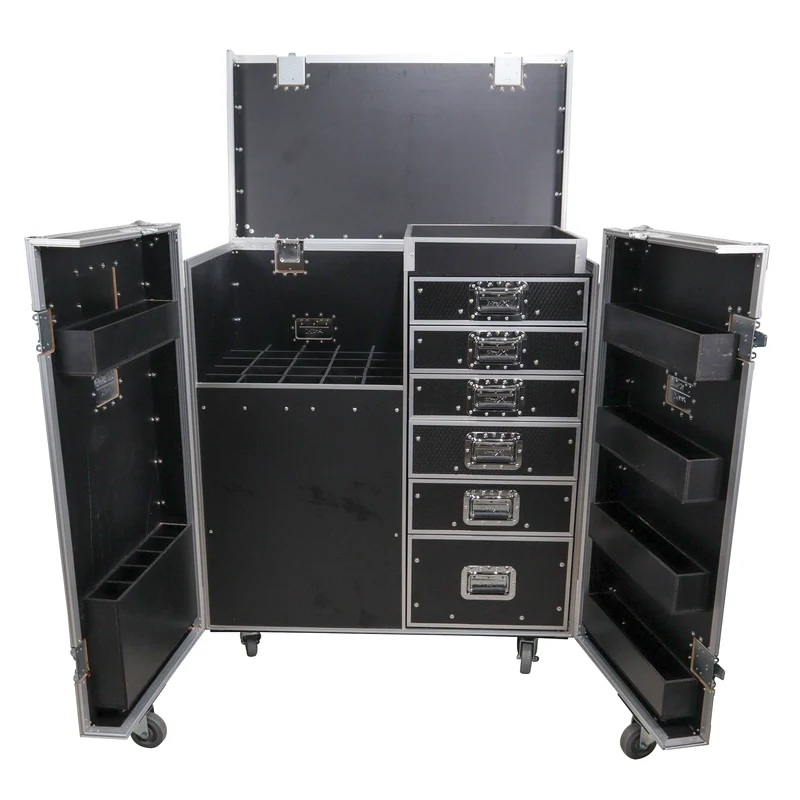 ProX XS-6DMIC25W ATA Flight Case For 25 Mic Stands With Drawers