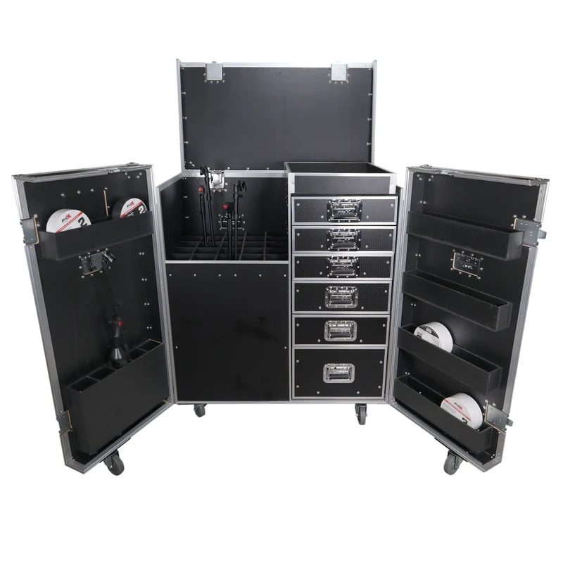 ProX XS-6DMIC25W ATA Flight Case For 25 Mic Stands With Drawers