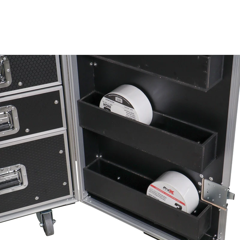 ProX XS-6DMIC25W ATA Flight Case For 25 Mic Stands With Drawers