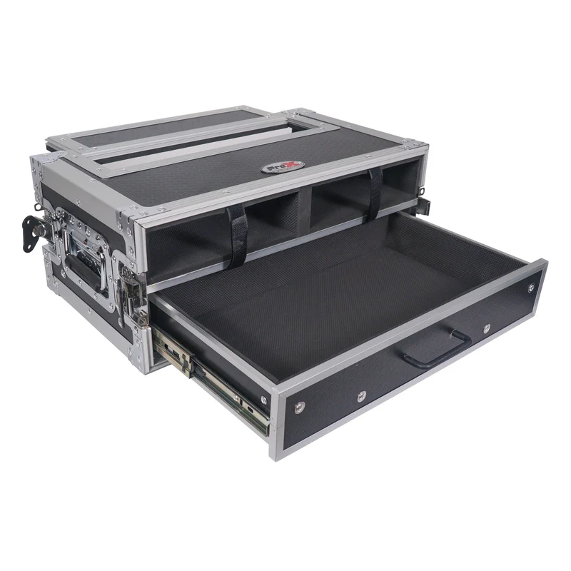ProX XS-2WM2DR Wireless Mic ATA Flight Case With Utility Drawer