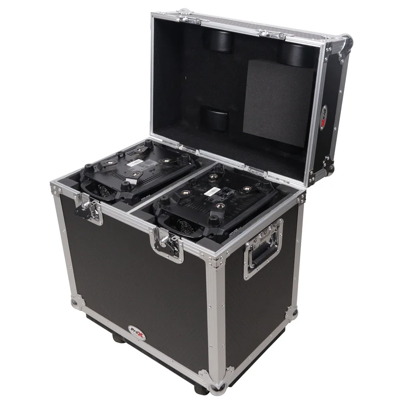 ProX XS-MH16X2W Moving Head Flight Case for 2 Units With Casters