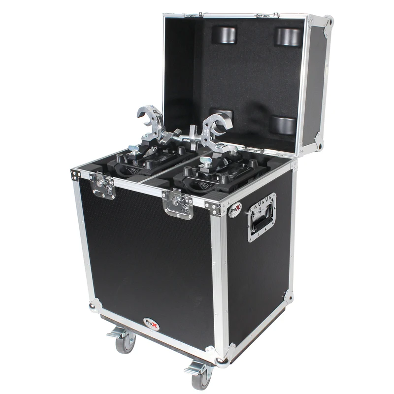 ProX XS-MH140X2W Moving Head Flight Case for 2 Units With Casters
