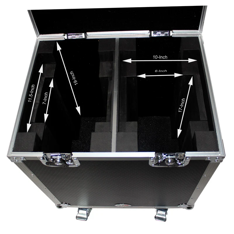 ProX XS-MH140X2W Moving Head Flight Case for 2 Units With Casters