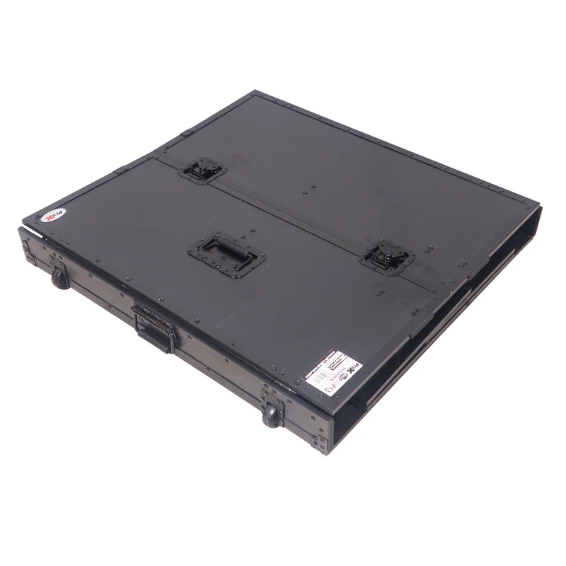 ProX XS-DJSTNBL Folding DJ Workstation Table With Rolling Wheels