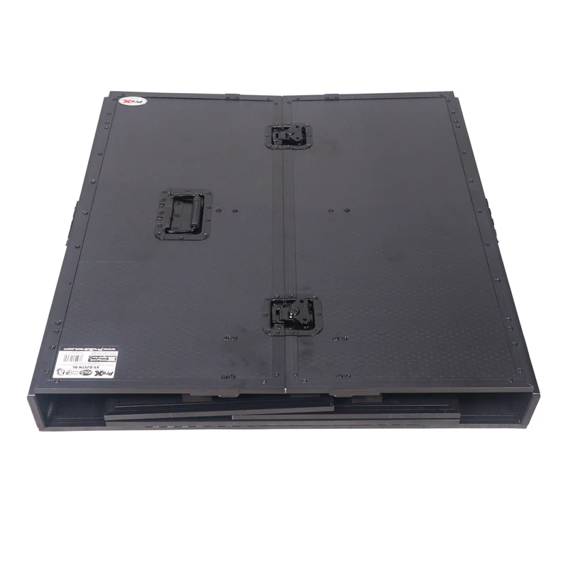 ProX XS-DJSTNBL Folding DJ Workstation Table With Rolling Wheels