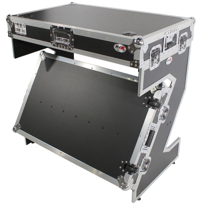 ProX XS-ZTABLEJR Folding DJ Workstation Flight Case With Wheels