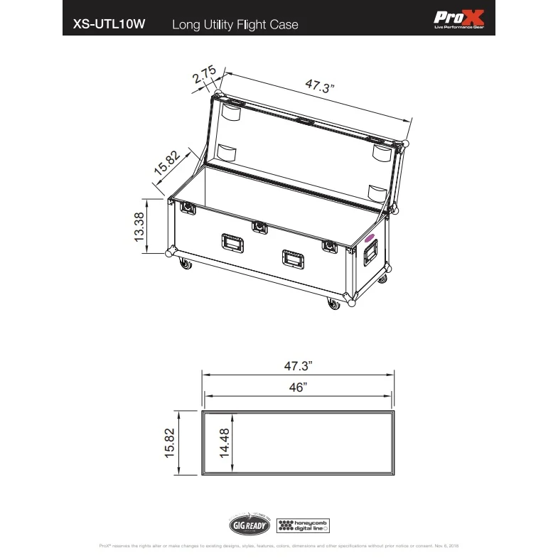 ProX XS-UTL10W ATA Utility Road Case With 4" Casters