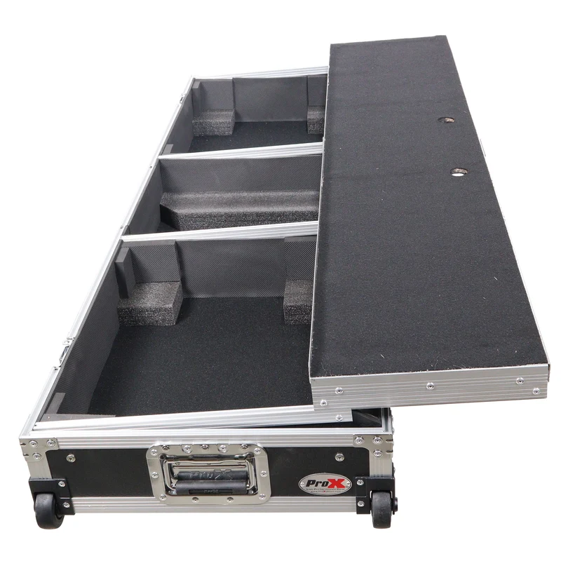 ProX XS-TMC1012WLTFSTND DJ Coffin Flight Case for Turntables and Mixer