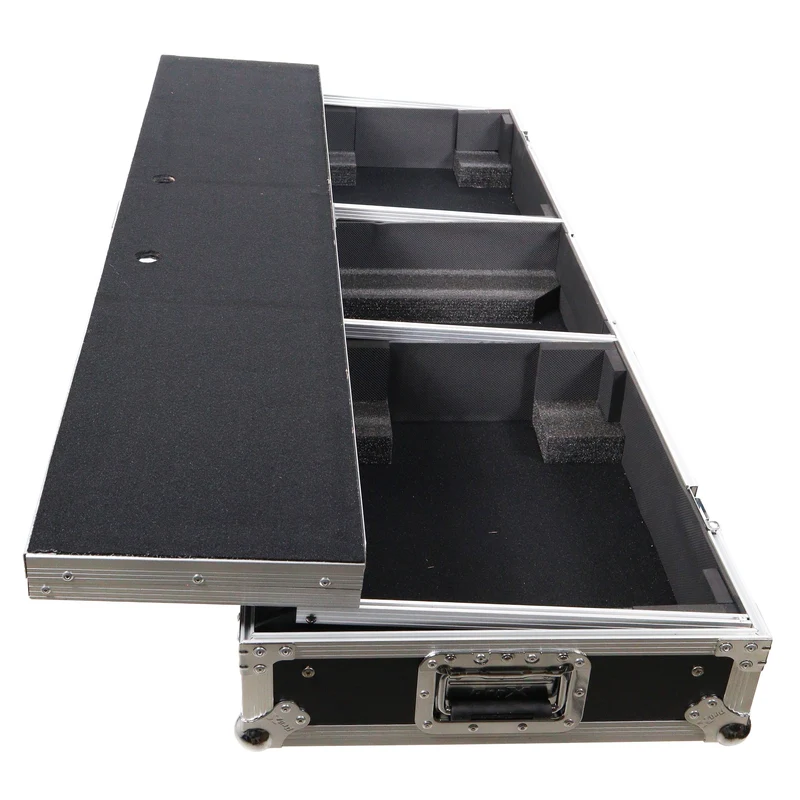 ProX XS-TMC1012WLTFSTND DJ Coffin Flight Case for Turntables and Mixer
