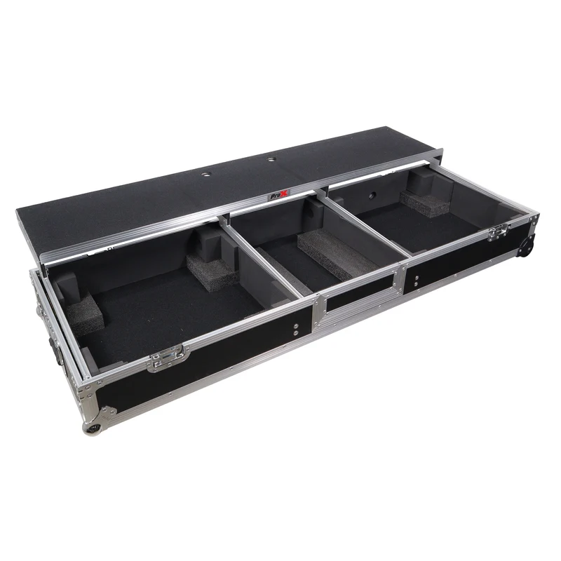 ProX XS-TMC1012WLTFSTND DJ Coffin Flight Case for Turntables and Mixer