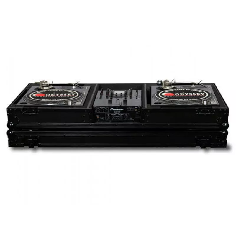 Odyssey FZBM10WBL BLACK LABEL DJ COFFIN W/WHLS F